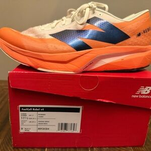 New Balance FuelCell Rebel v4 Men's Shoes - Orange and Blue-comes with box